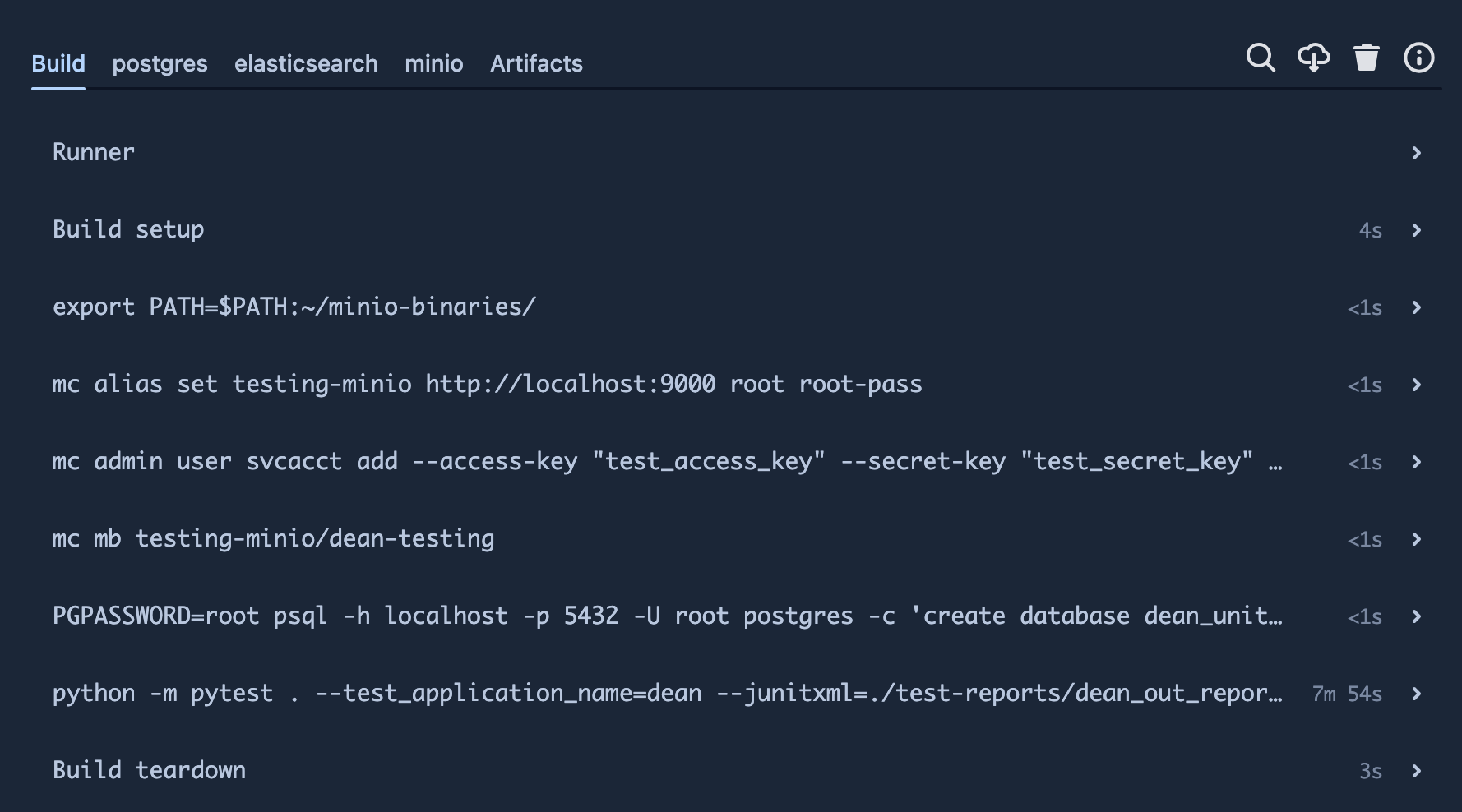 Bitbucket Pipelines execution log